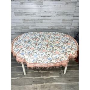 Vintage Round Birds & Floral Table Cloth